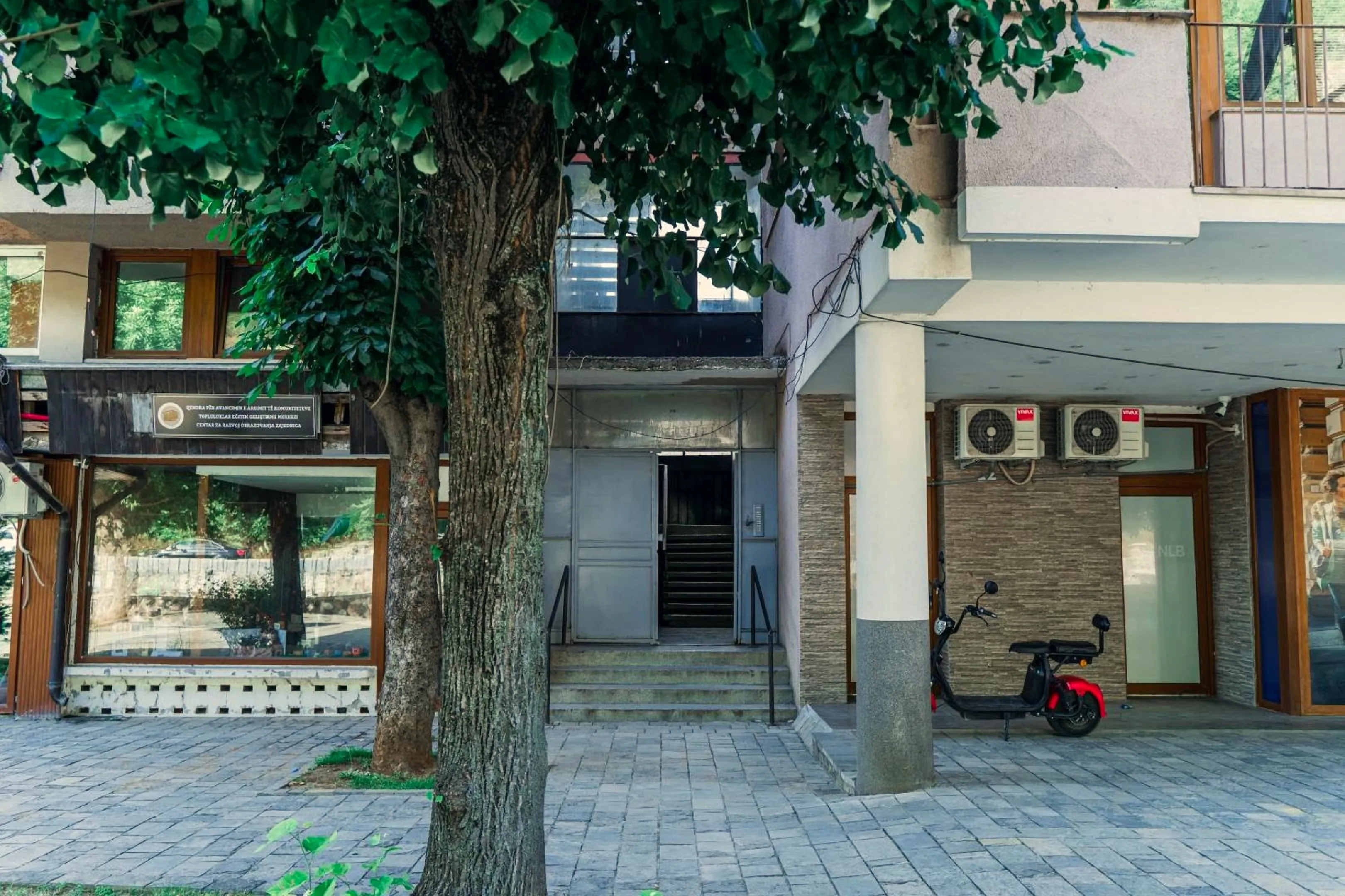 The street in front of the building
